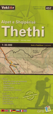 Theti (Albánie) 1:30t turistická mapa VEKTOR