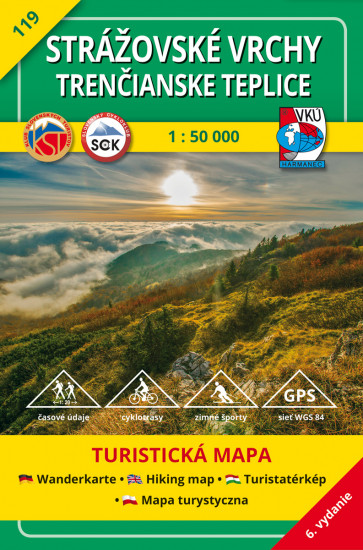 detail Strážovské Vrchy / Trenčianské Teplice 1:50.000 turistická mapa #119 VKÚ