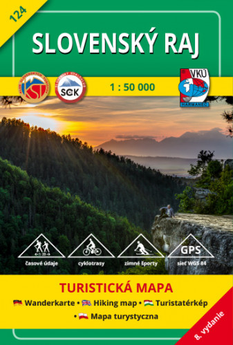 Slovenský ráj 1:50.000 turistická mapa #124 VKÚ