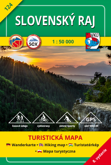 detail Slovenský ráj 1:50.000 turistická mapa #124 VKÚ