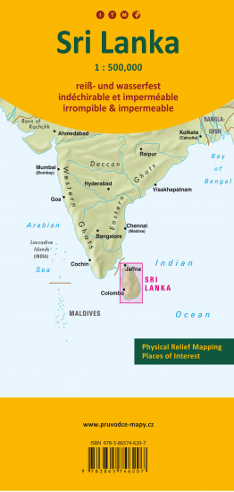 detail Sri Lanka 1:500.000 mapa ITM CZ