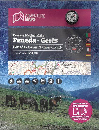 detail Peneda - Geres National Park 1:50.000 turistická mapa