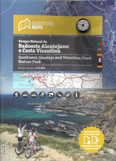 detail Southwest Alentejo and Vicentina Coast Nature Park 1.50.000 turistická mapa